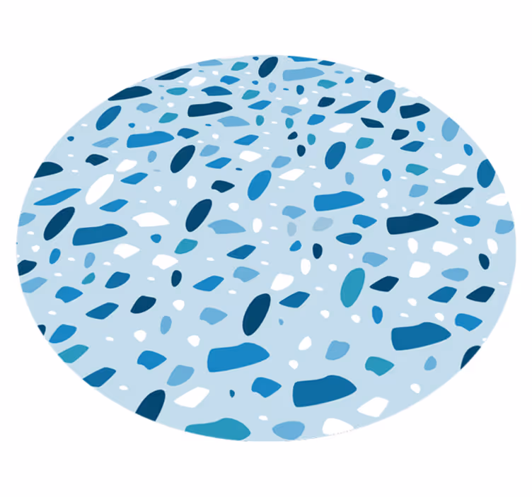 Sininen terrazzo rakenne vinyylimatto kivinen - Tenstickers