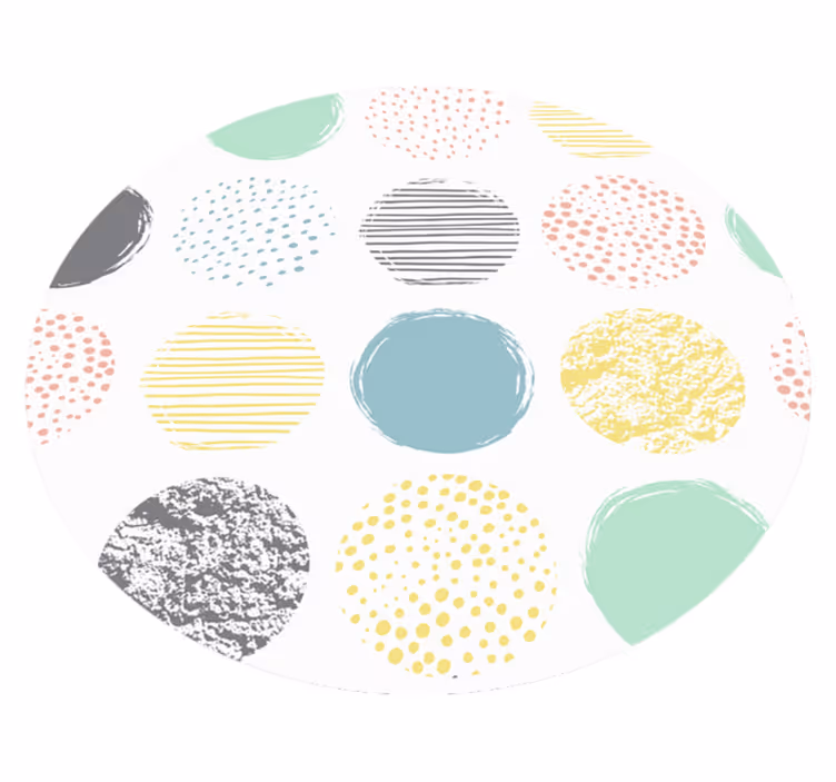 Pyöreät vinyylimattopisteet pastellisävyissä - Tenstickers