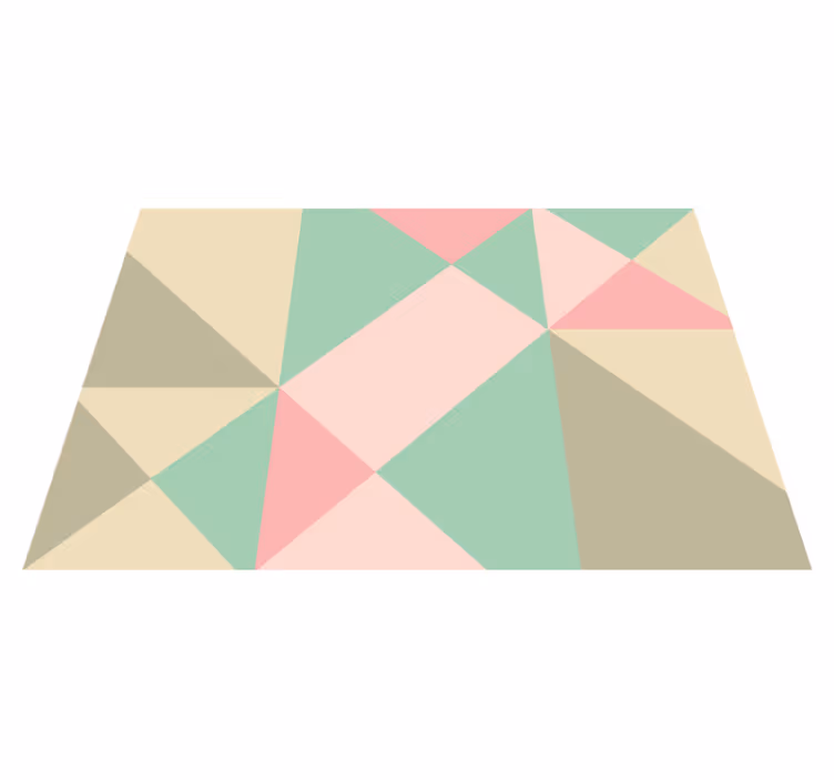 Ihanat pehmeät värit geometrinen vinyylimatto - Tenstickers