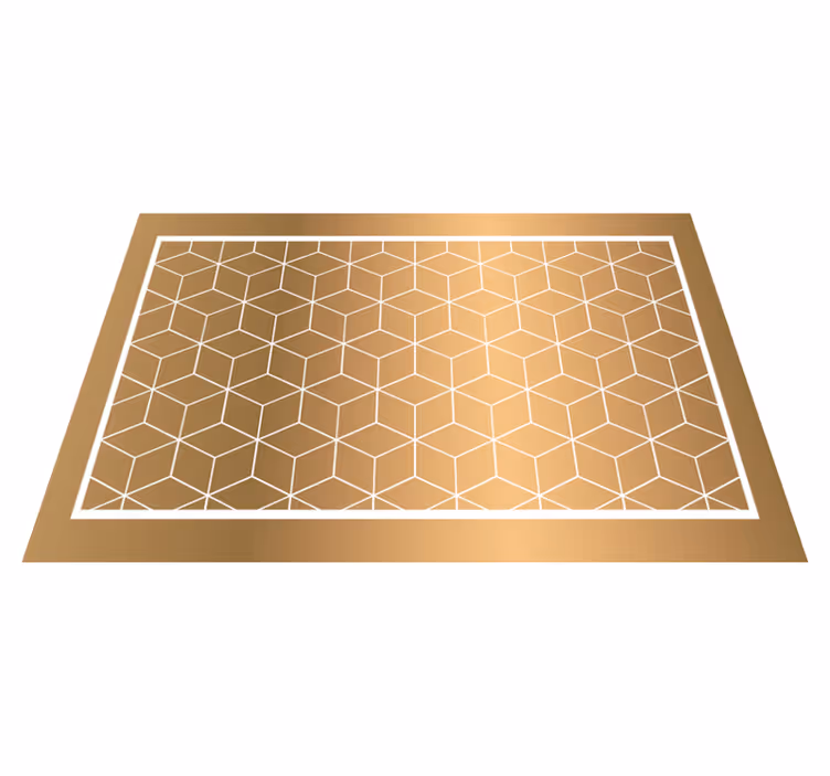 Upea kuutio geometrinen vinyyli matto - Tenstickers