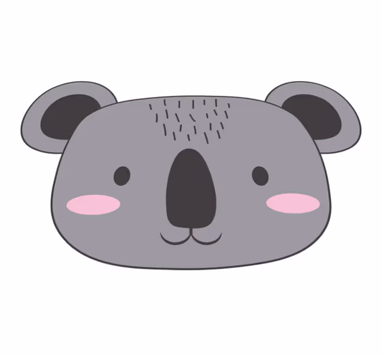 Koala kasvot eläin vinyyli matto - Tenstickers