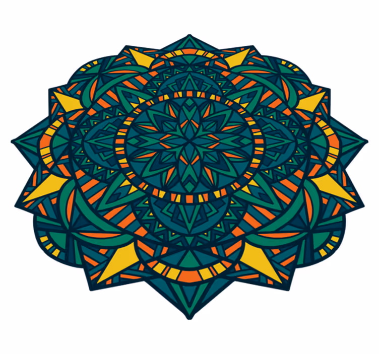 Ihmeellinen zen mandala tyyli vinyyli matto - Tenstickers