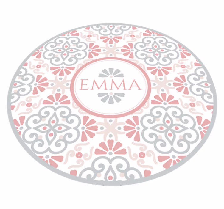 Henkilökohtainen mandala nimi vinyylimatto - Tenstickers