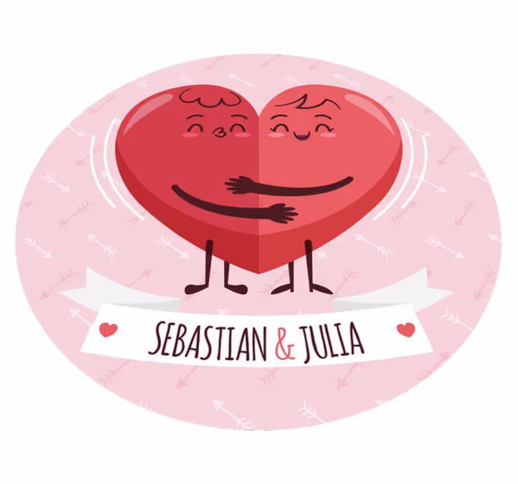 Halaa sydämet nimeltään vinyylimatto - Tenstickers