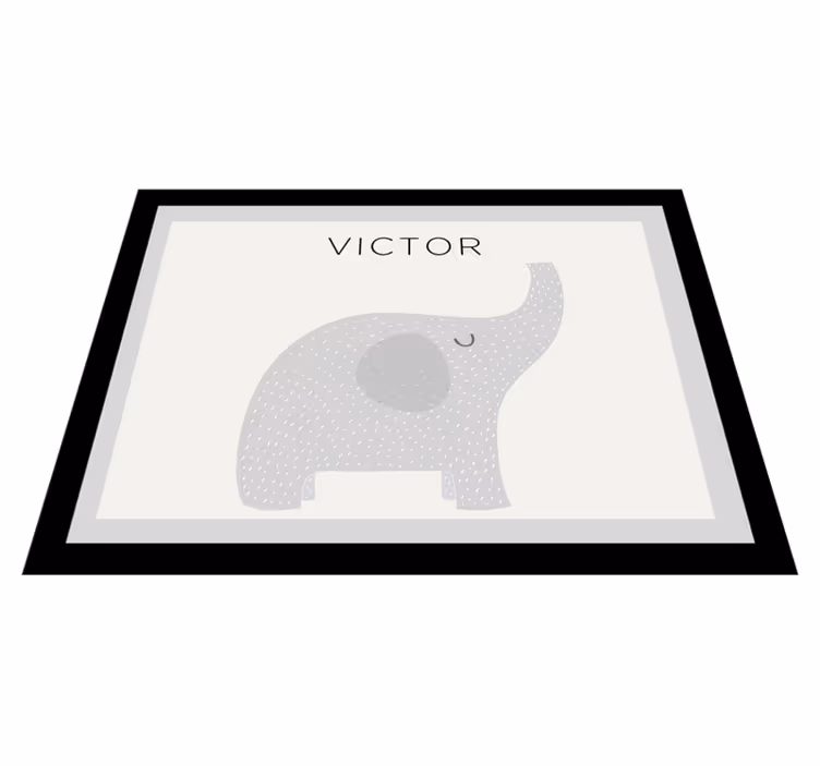 Henkilökohtainen norsu nimi vinyylimatto - Tenstickers