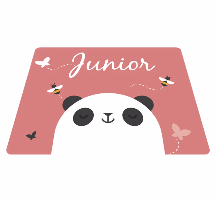 Henkilökohtainen panda lasten vinyylimatto - Tenstickers