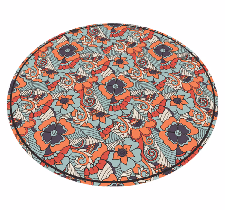 Kukka mandala kuvio kasvi vinyylimatto - Tenstickers