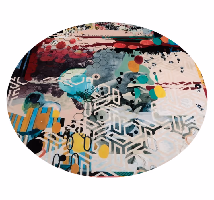 Sekoitus kaupunkitaidetta moderni vinyyli matto - Tenstickers