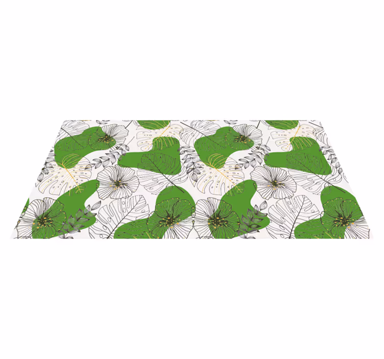 Monstera jättää olohuoneen vinyylimaton - Tenstickers