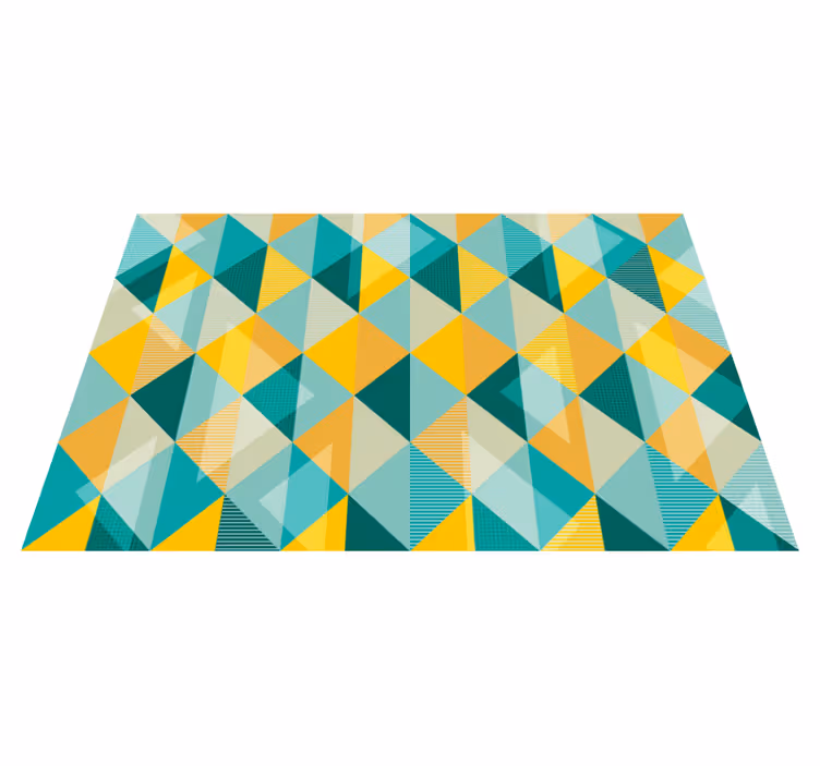 Tarina kolmioista geometrinen vinyyli matto - Tenstickers