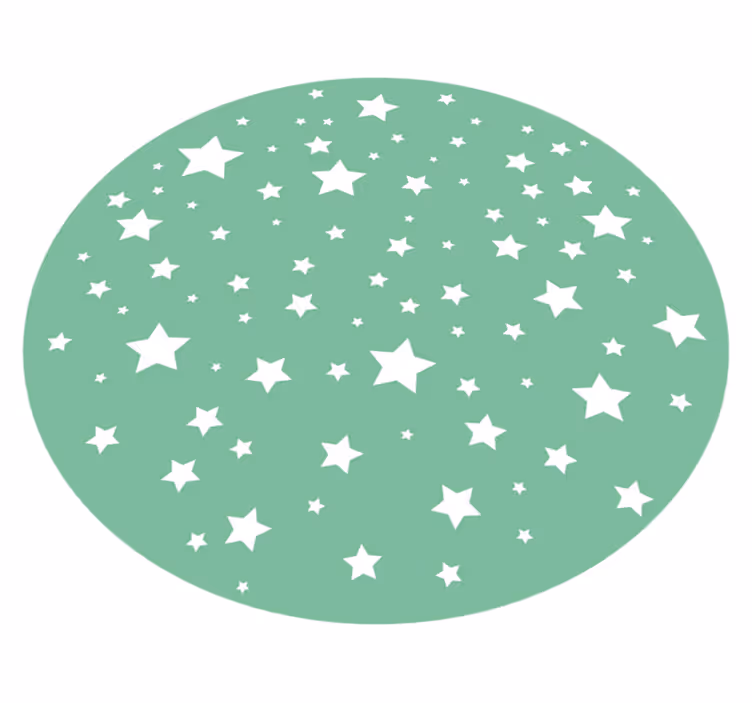 Green stars lasten vinyylimatto - Tenstickers