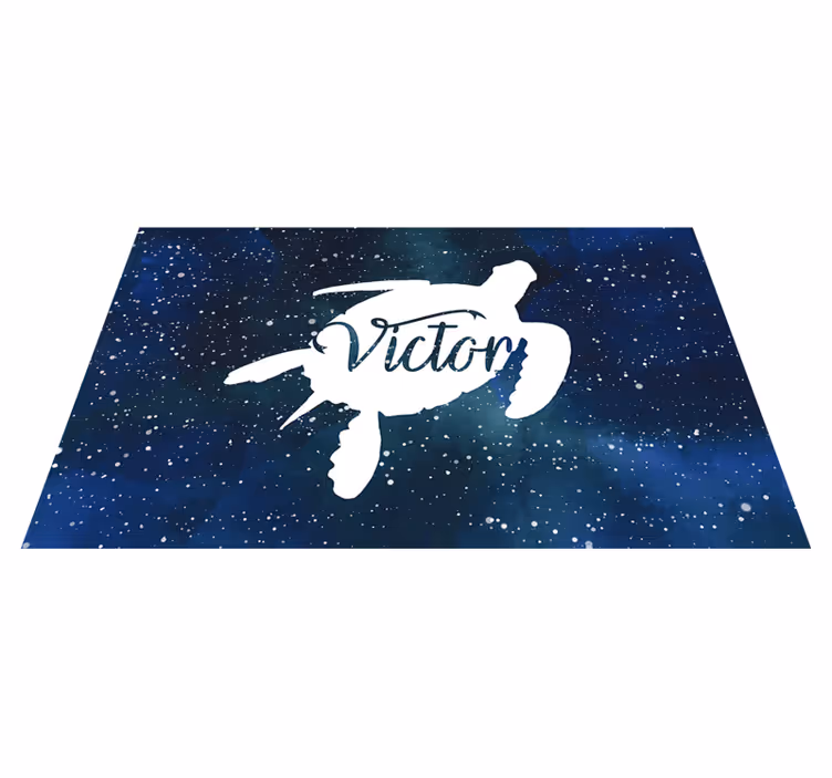 Kilpikonna galaksissa nimellä eläinvinyyli matto - Tenstickers