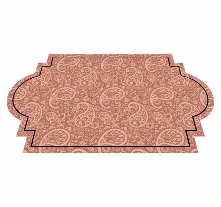 Paisley muotoiltu muotoilu Tekstuuri vinyylimatto - Tenstickers