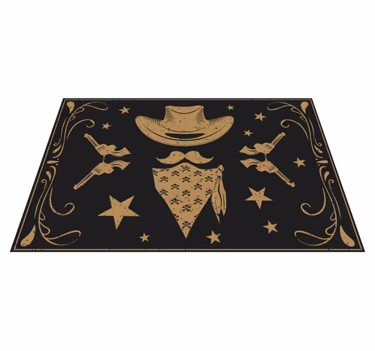 Cowboy-aiheinen lastenhuone vinyylimatto - Tenstickers