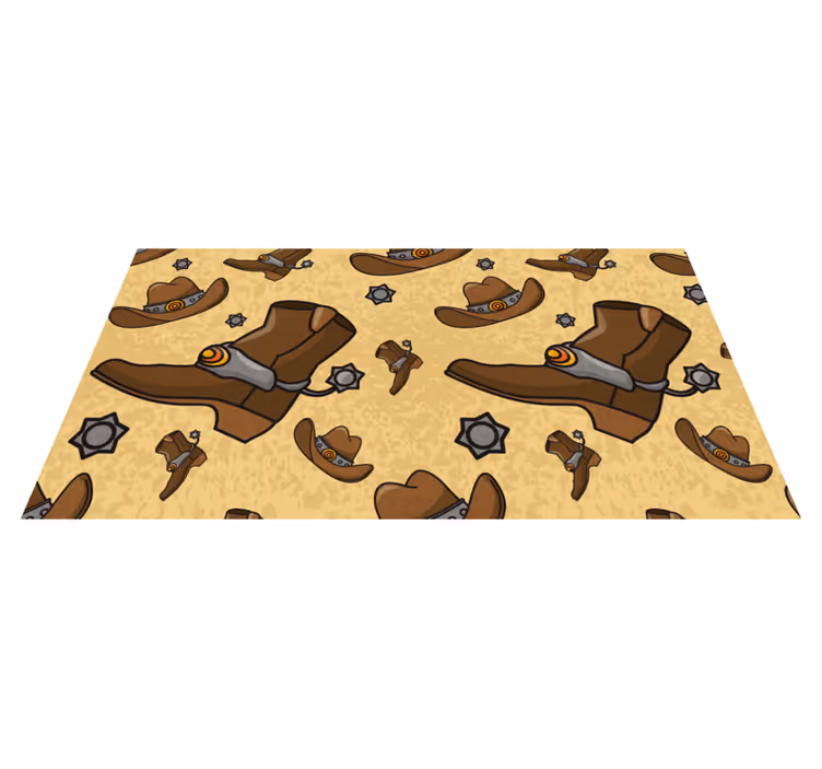Cowboy-saappas-aihe eläin vinyylimatto - Tenstickers