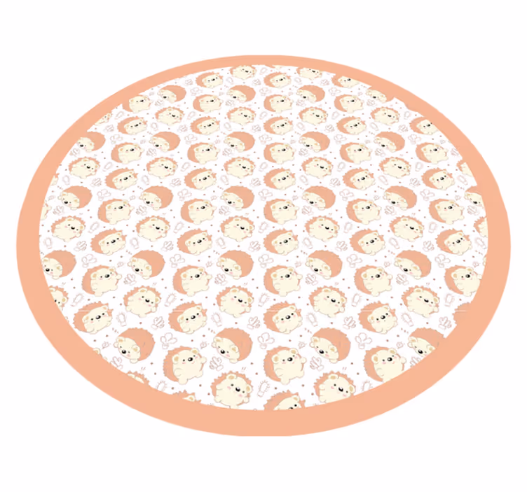 Leijona pyöreä kuvio Vauvan huoneen vinyylimatto - Tenstickers