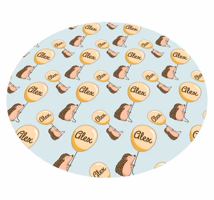 Ihana siili ja ilmapallo nimi eläin vinyylimatto - Tenstickers