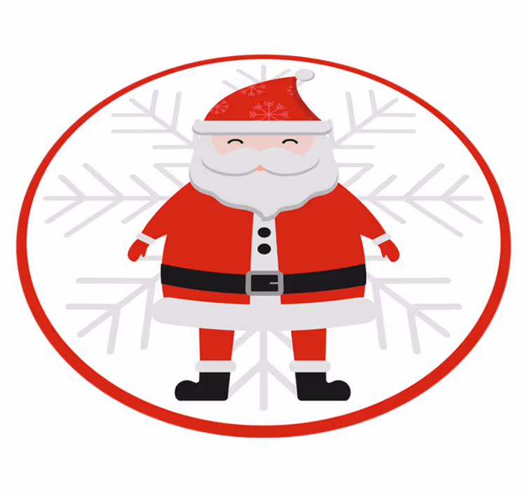 Upea joulupukki jouluinen vinyylimatto - Tenstickers