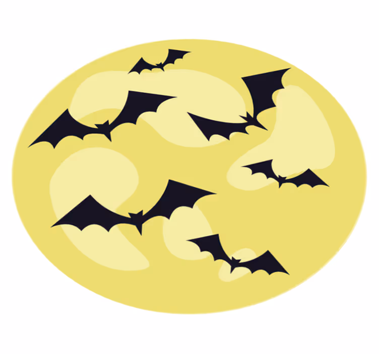 Halloween lepakko yö kuvio halloween vinyylimatto - Tenstickers
