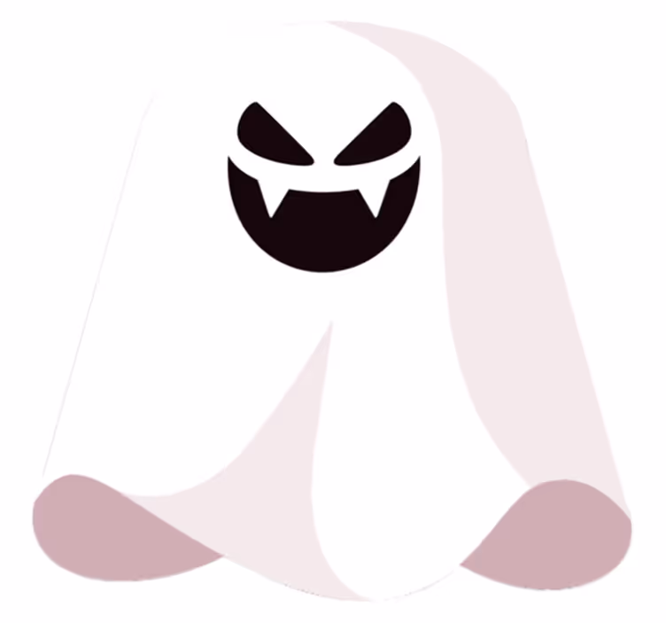 Yksivärinen haamu halloween vinyylimatto - Tenstickers
