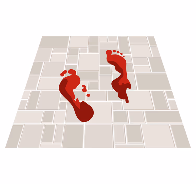 Verinen jalanjälki halloween vinyylimatto - Tenstickers