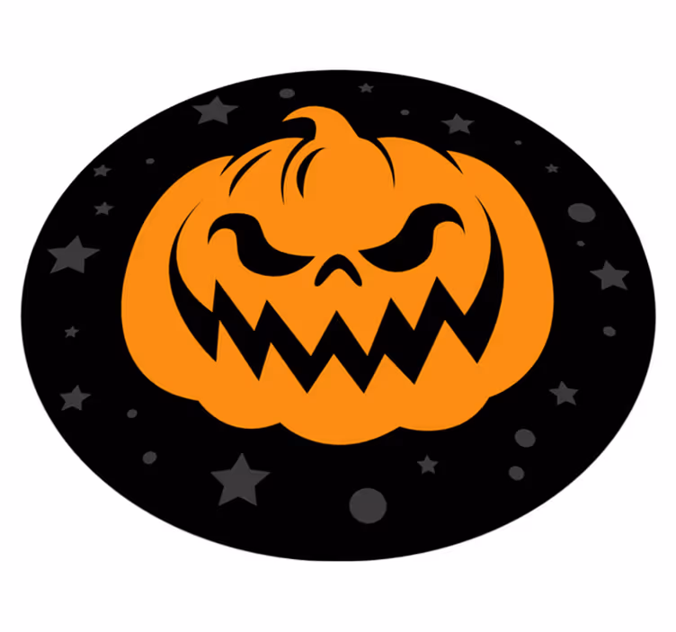 Pelottava kurpitsa halloween vinyylimatto - Tenstickers