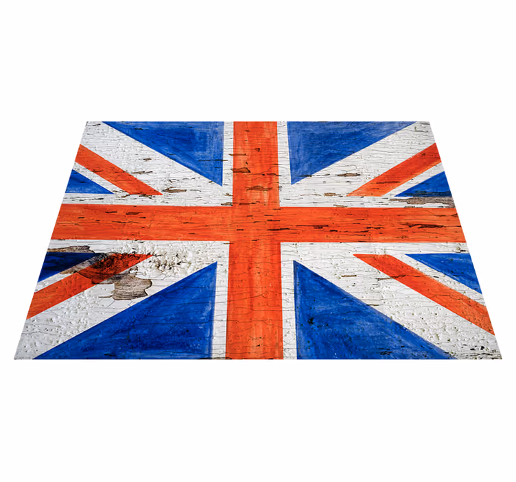Urbaani tyyli uk lippu moderni vinyylimatto - Tenstickers