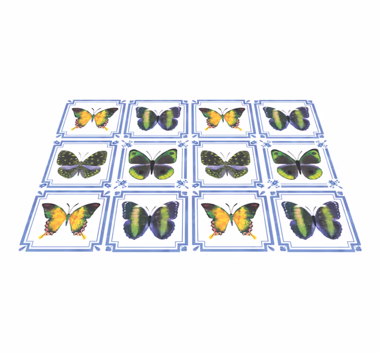 Perhonen kuvio eläin vinyylimatto - Tenstickers