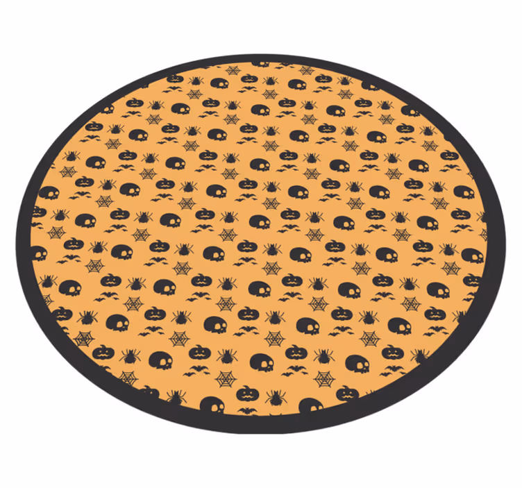 Pääkallot, lepakot ja hämähäkit halloween vinyylimatto - Tenstickers