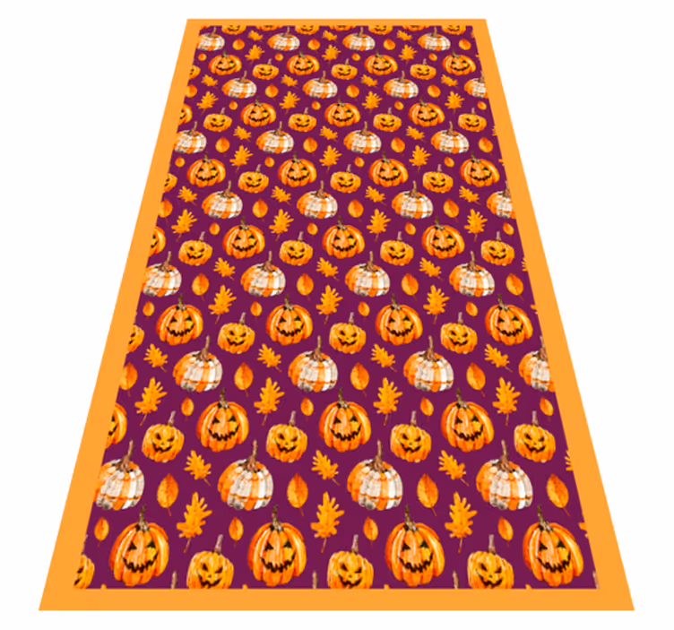 Kurpitsa kuvio halloween vinyylimatto - Tenstickers