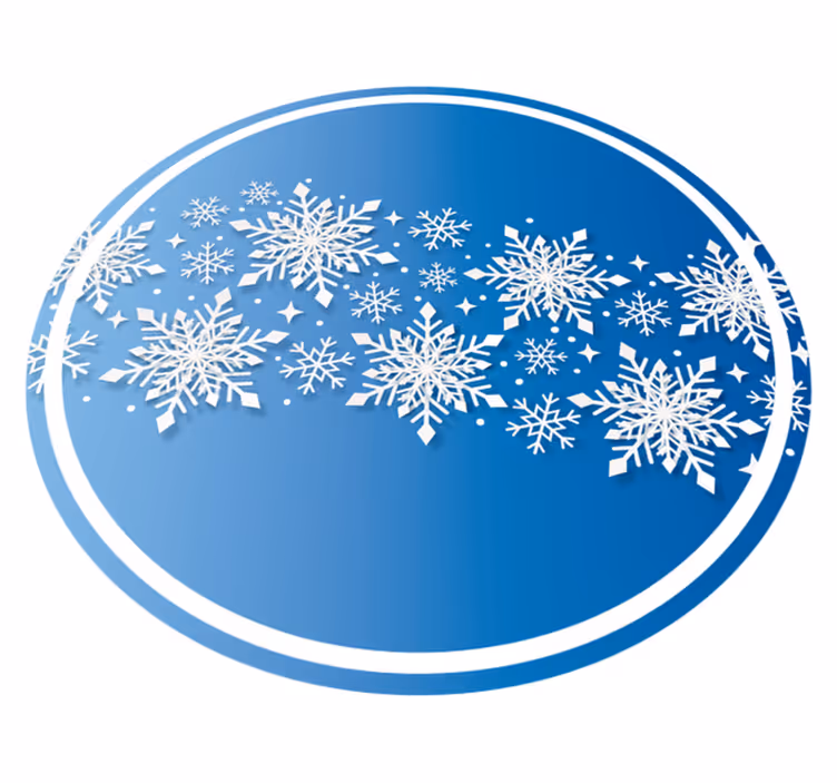Talven lumihiutaleita jouluinen vinyylimatto - Tenstickers