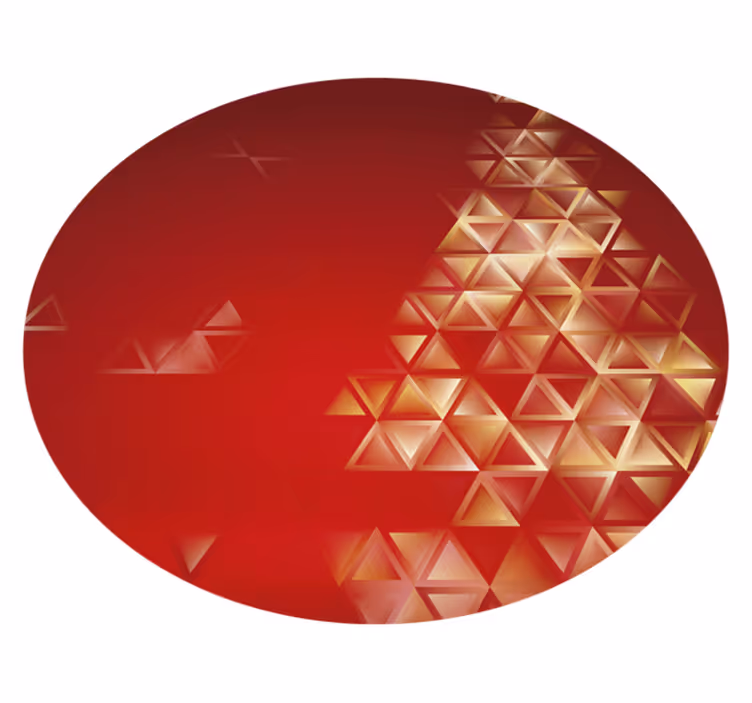 Geometrinen ombre-pallo vinyylimatto geometrinen - Tenstickers