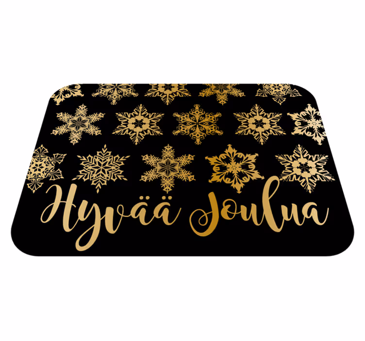 Musta hyvää joulua lumihiutaleet joulutarrat - Tenstickers