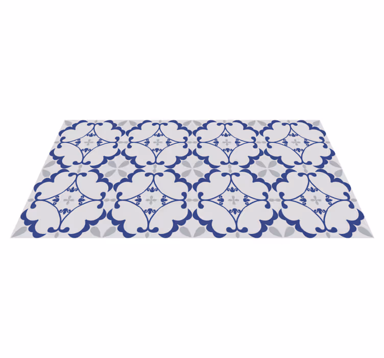 Mosaiikki vaaleanharmaa, eri muotoinen vinyyli matto vinyylimatto - Tenstickers