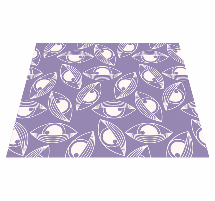 Mystinen kuvio lila vinyyli matto moderni vinyylimatto - Tenstickers