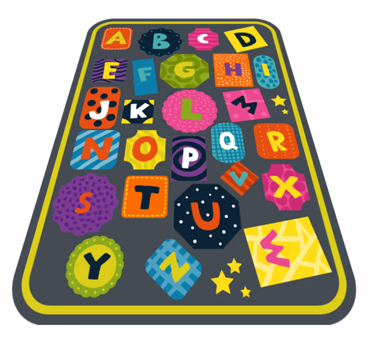 Lasten värikäs aakkoset aakkoset vinyylimatto - Tenstickers