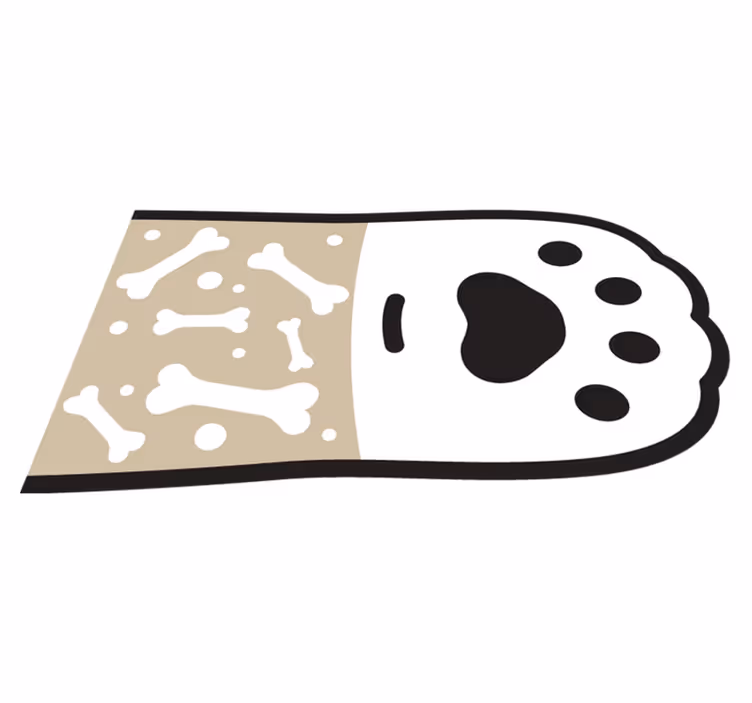 Koiran tassunjälki ja luu eläin vinyylimatto - Tenstickers