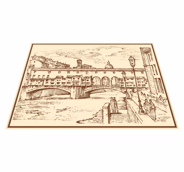 Firenze italiassa vinyylimatto olohuoneeseen - Tenstickers