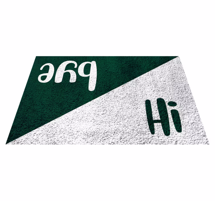 Prahs hei terveisiä lauseke vinyylimatto - Tenstickers