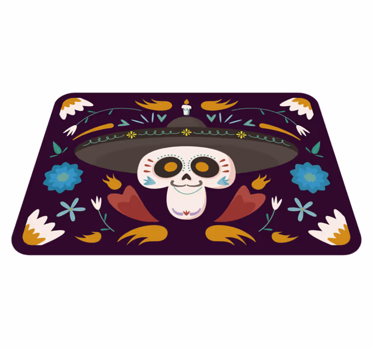Meksikolainen tyyli halloween vinyylimatto - Tenstickers