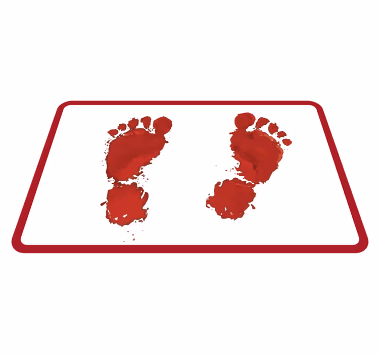 Veriset jalanjäljet halloween vinyylimatto - Tenstickers