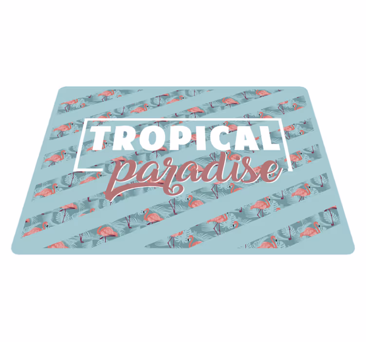Trooppinen paratiisi teksti eläin vinyylimatto - Tenstickers
