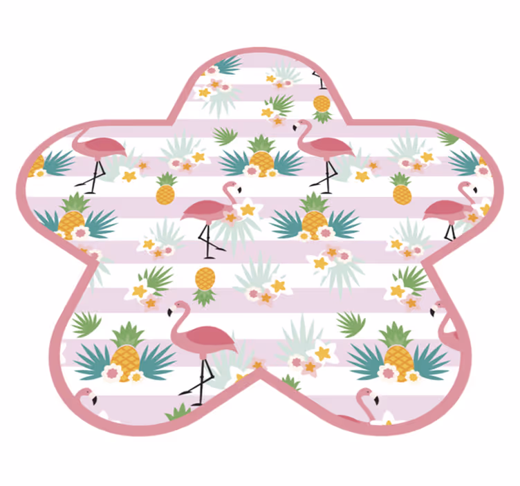 Flamingon peliaikaa Vauvan huoneen vinyylimatto - Tenstickers