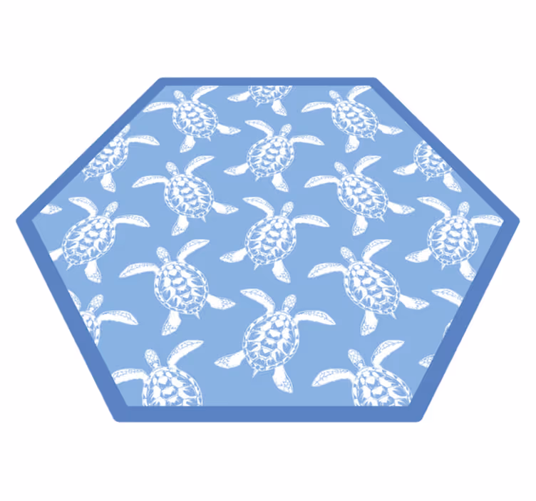 Kilpikonna kuvio vinyylimatto kylpyhuoneeseen - Tenstickers