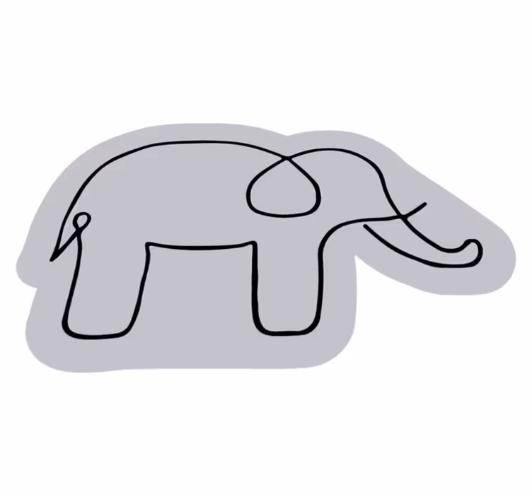 Vinyyli matto norsu luonnos eläin vinyylimatto - Tenstickers