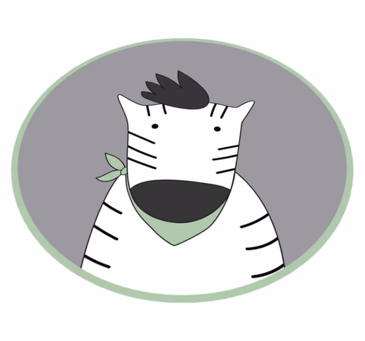 Iloinen seepra lastenhuone vinyylimatto - Tenstickers
