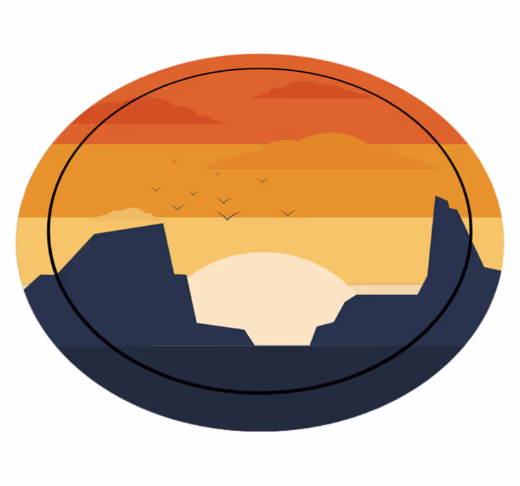 Hämärän huippunäkymä luonto vinyylimatto - Tenstickers