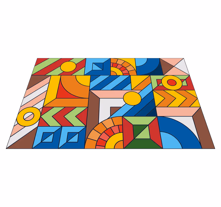 Värikäs mosaiikki vinyylimatto mosaiikki - Tenstickers