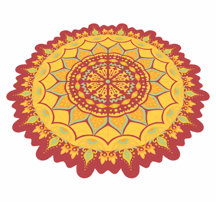 Kesällä mandalassa vinyylimatto mandala - Tenstickers