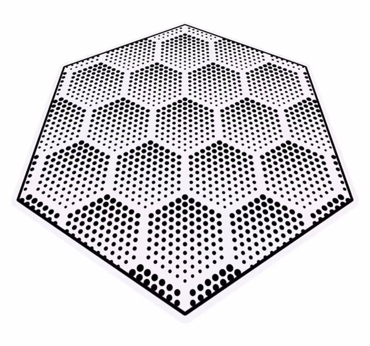 Kuusikulmainen pistekuvio vinyylimatto geometrinen - Tenstickers